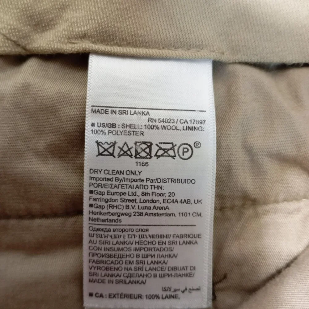 Banana Republic Dress Pants 100% Wool Mens Tapered Fit Brown Size 33x32